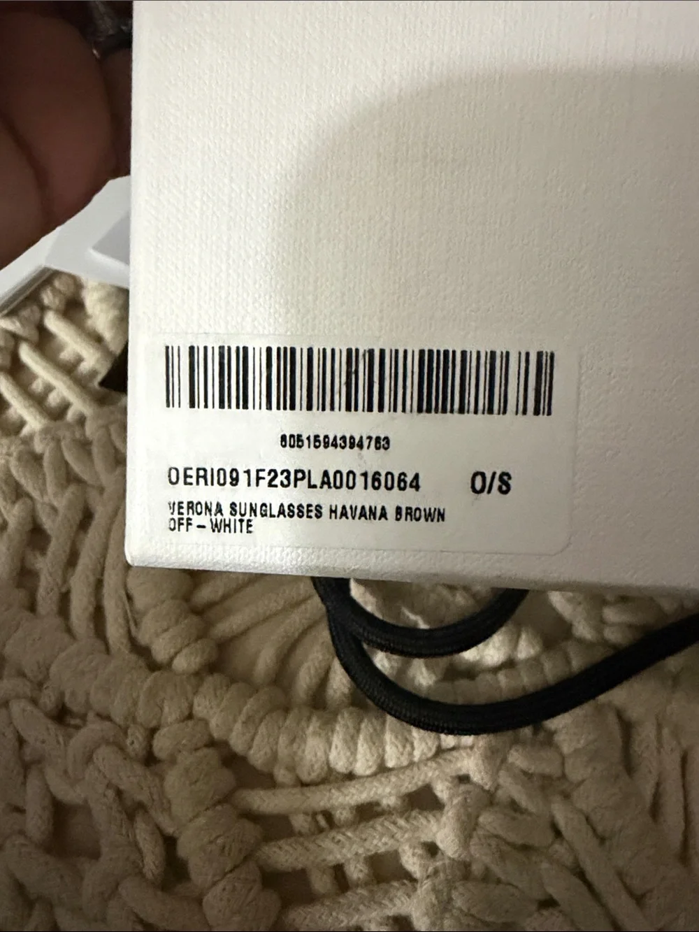 Off-White Brown Tortoiseshell Rectangular Sunglasses